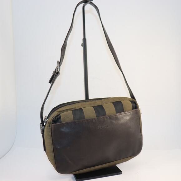 Vintage Fendi Pequin Stripe Crossbody Bag - Picture 11 of 11